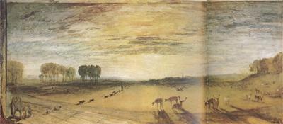 Petworth Park.Tillington Church in the distance.Ca (mk31), Joseph Mallord William Turner